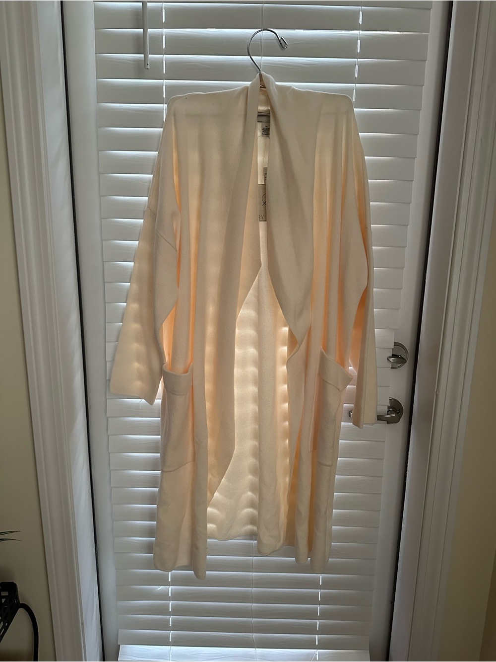 Nordstrom Rack Light Cream Long Open Cardigan - Gardenia